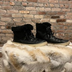 UGG Croft High-Top Sneaker, Black 9